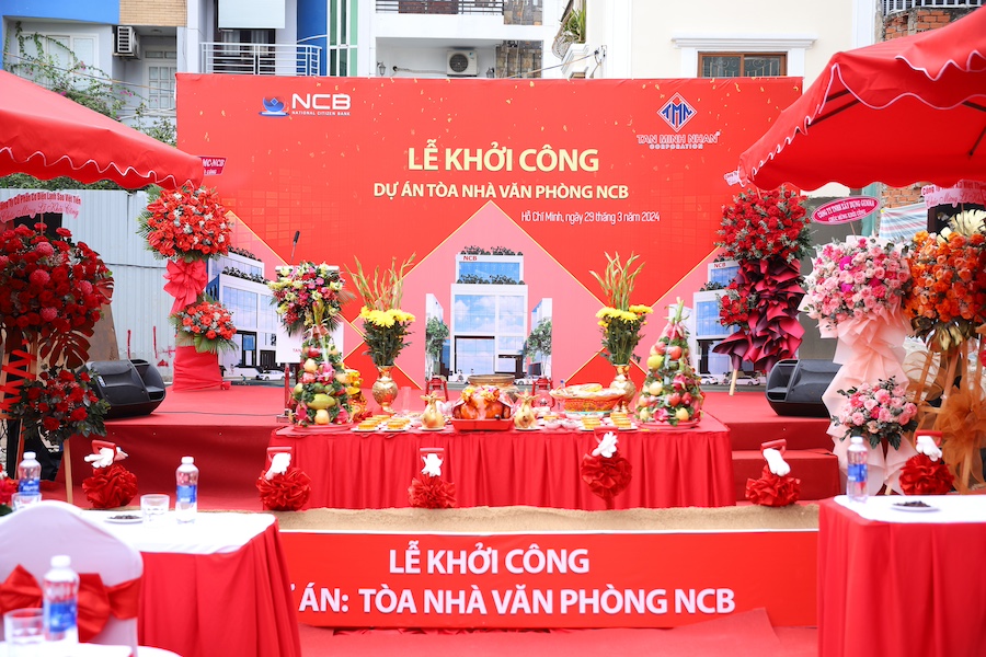 KHỞI CÔNG XÂY DỰNG TÒA NHÀ VĂN PHÒNG NGÂN HÀNG NCB – QUẬN 1, TP. HỒ CHÍ MINH