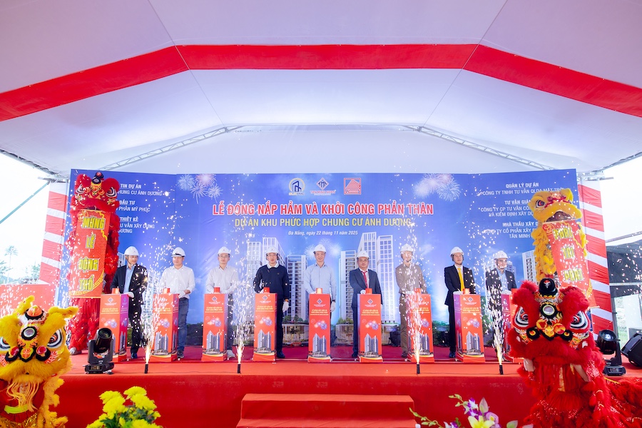 Tân Minh Nhân đóng nắp hầm & khởi công phần thân dự án khu phức hợp chung cư Ánh Dương