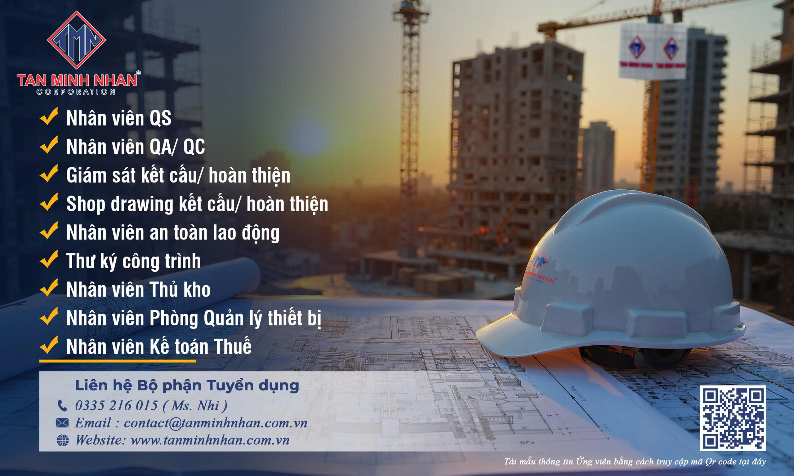 Tân Minh Nhân - tuyển dụng